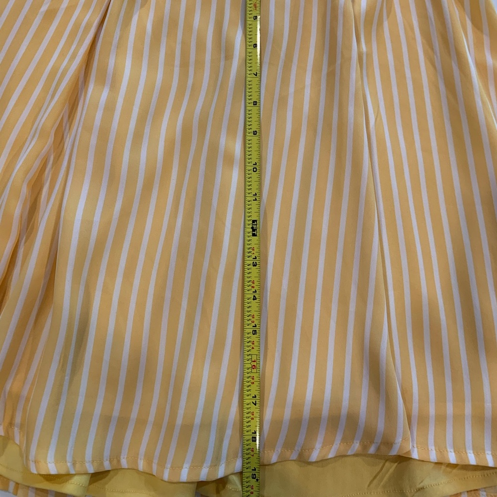 Lulu’s Jayla Yellow Striped Tie-Back Skater Dress, Size M - Picture 10 of 10